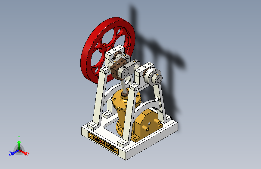 G054541-双作用往复式蒸汽机=发动机引擎