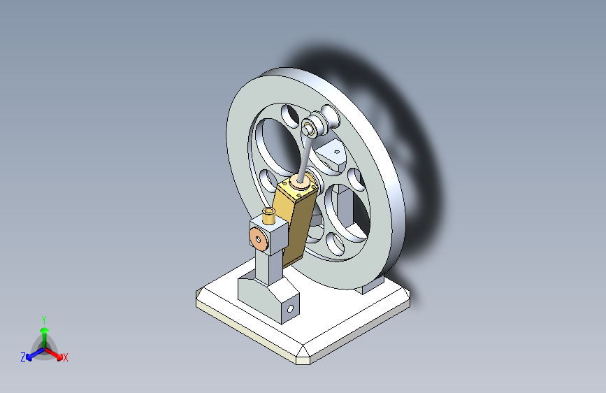 G054670-完整的组装简单压缩空气发动机=发动机引擎