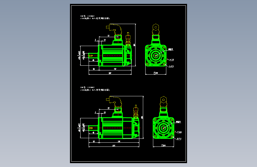 JSCC精研伺服电机CAD 100MS3 100MS4