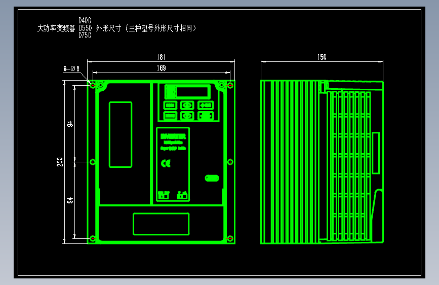 JSCC精研大功率变频器CAD D550