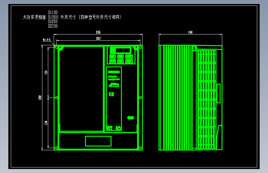 JSCC精研大功率变频器CAD D1100