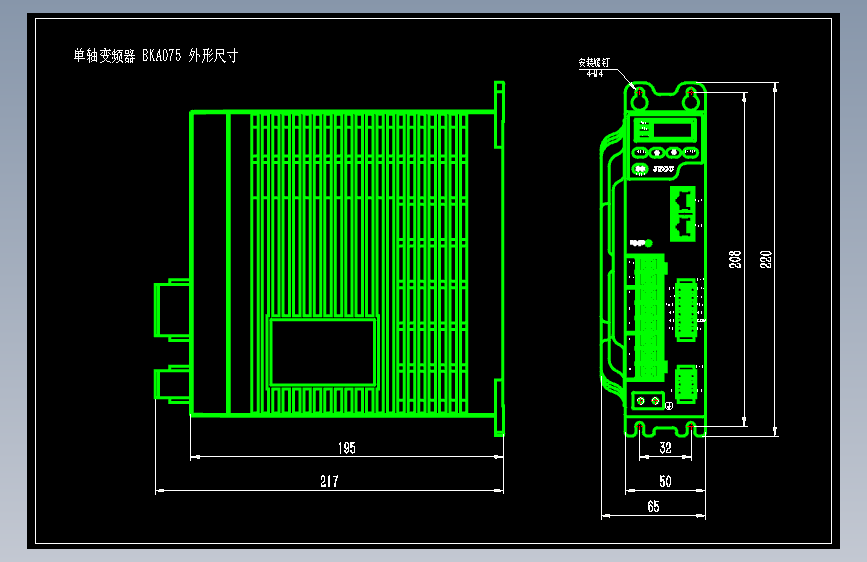 JSCC精研单轴变频器CAD BKA075