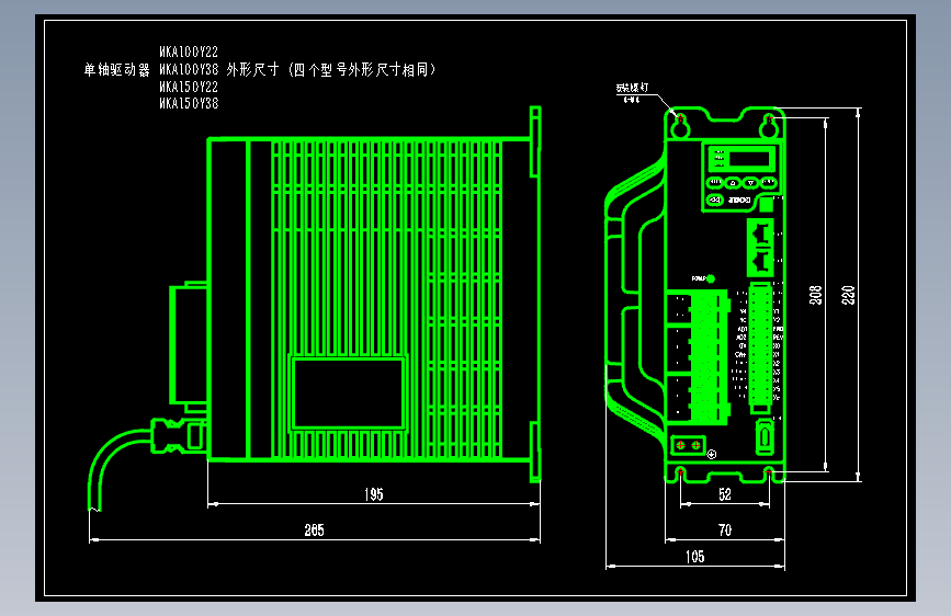 JSCC精研单轴伺服驱动器CAD MKA100Y22