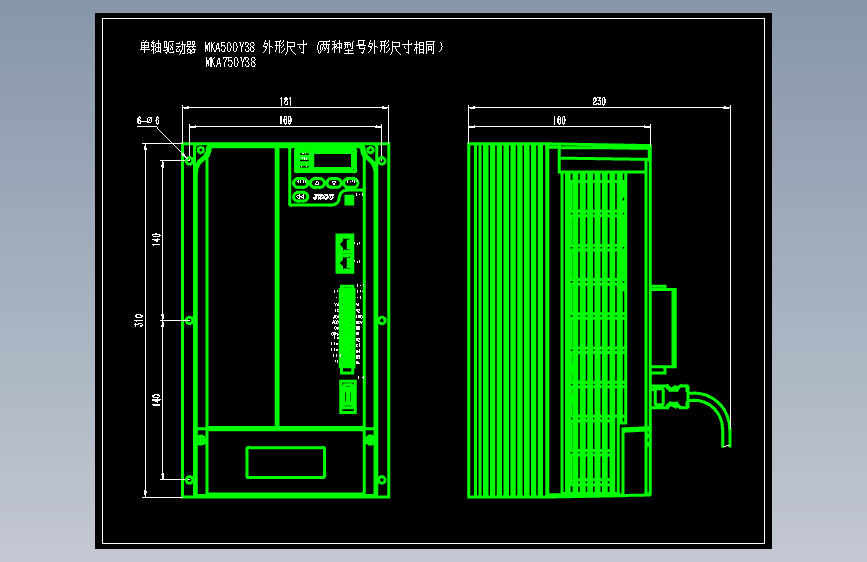 JSCC精研单轴伺服驱动器CAD MKA750Y38