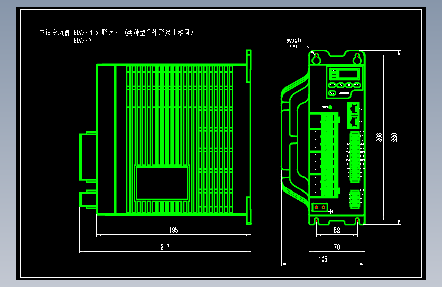 JSCC精研三轴变频器CAD BDA444