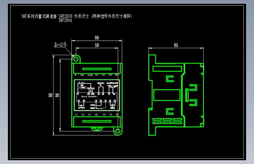 精研SNT系列内置式调速器CAD