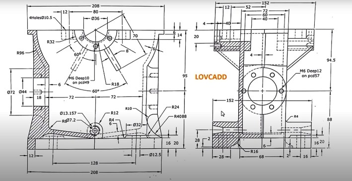 G075743-3D CAD 基础练习_ 变速箱箱体_ Autodesk Inventor Pro=齿轮变速箱减速机差速器