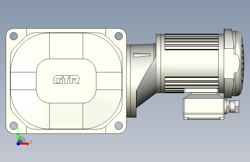 G076314-FS45N600,FS25N30=齿轮变速箱减速机差速器 正面视图