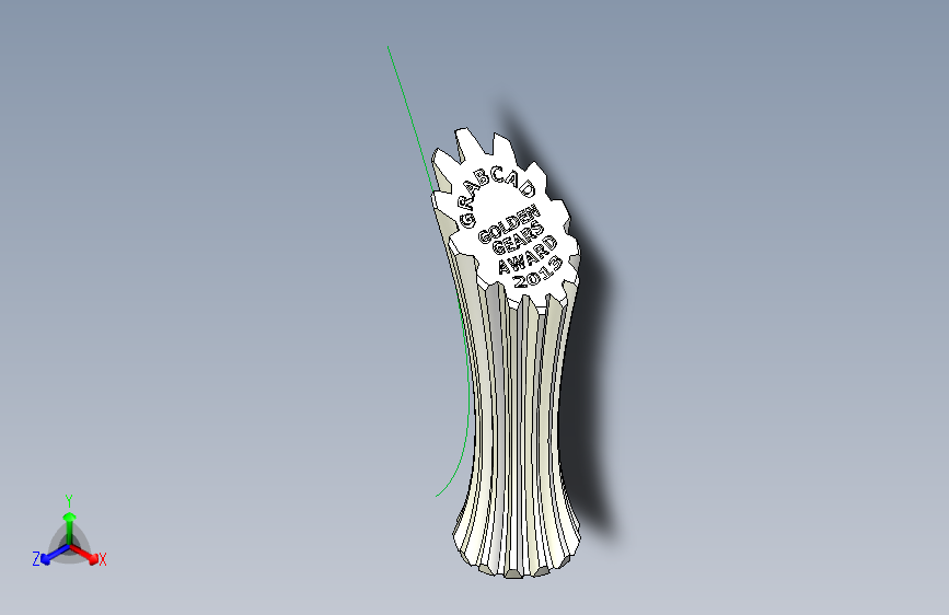 G076366-GRABCAD 奖杯 (2)=齿轮变速箱减速机差速器