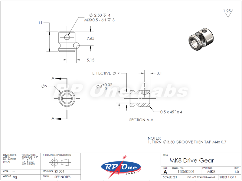 G076528-MK8 驱动齿轮 (2)=齿轮变速箱减速机差速器