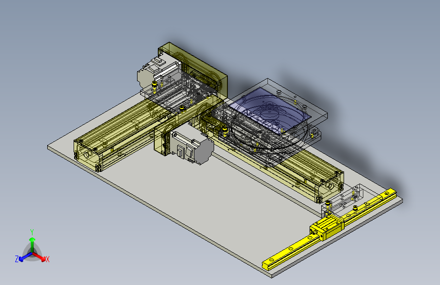 XYθ工作台3D图纸