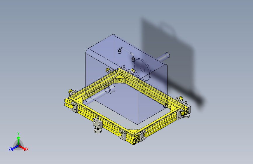 冷却组件的XYZΘ调整3D图纸