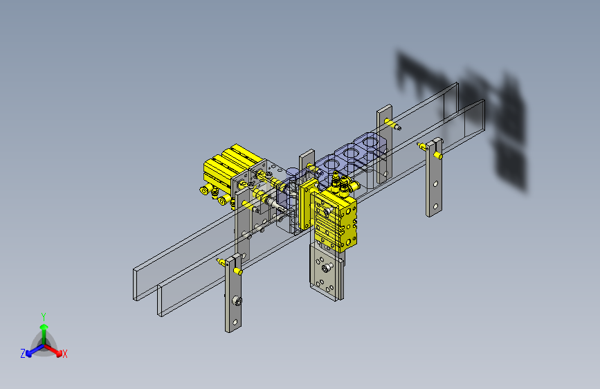皮带输送机用定位组件3D图纸