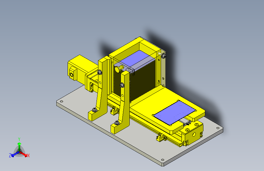 一款薄型工件的滑动排出机构3D模型