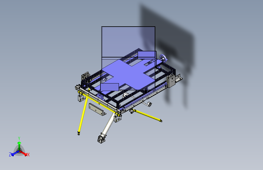 一款工件台弹起机3D模型