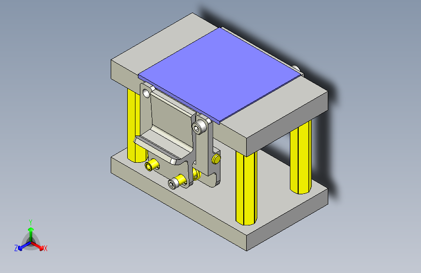 一款基板夹紧台3D图纸