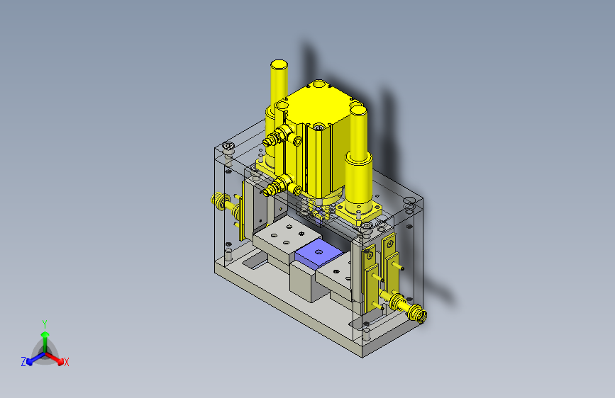 一款夹紧与压入联动的组件3D模型