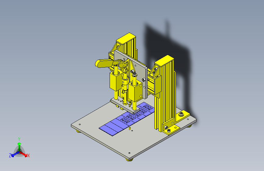 一款简易标识刻印夹具3D模型