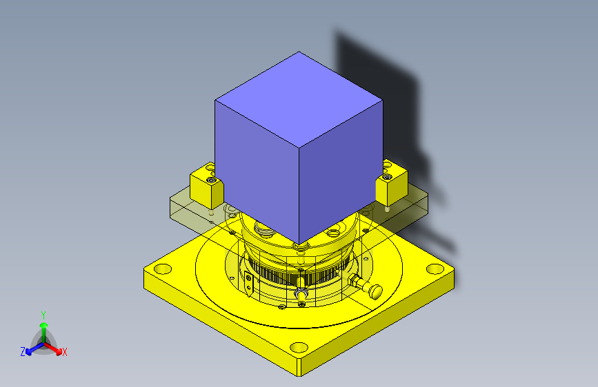一款简易旋转滑台3D模型