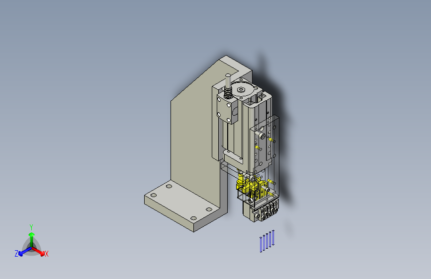 一款接点零件的动作检查组件3D模型