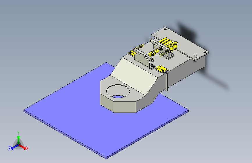 一款开闭组件3D图纸