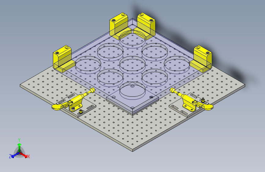 一款灵活型工件定位机构3D模型