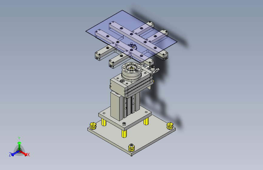 一款面板方向转换机构3D模型