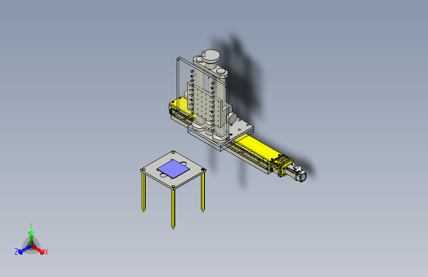 一款面板检查装置3D模型