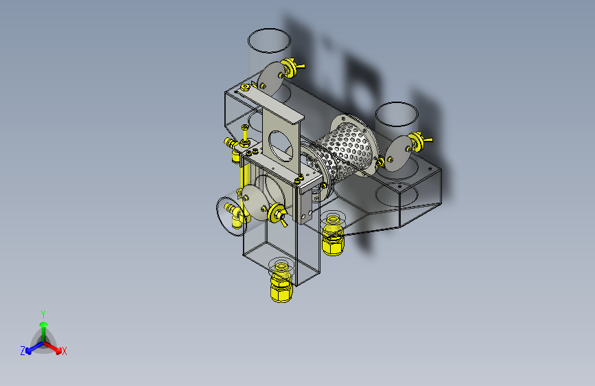 一款气液分离排气盒3D模型