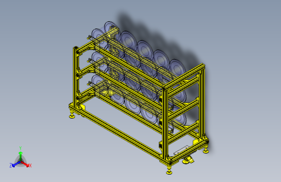 一款绕线圈储料器3D模型