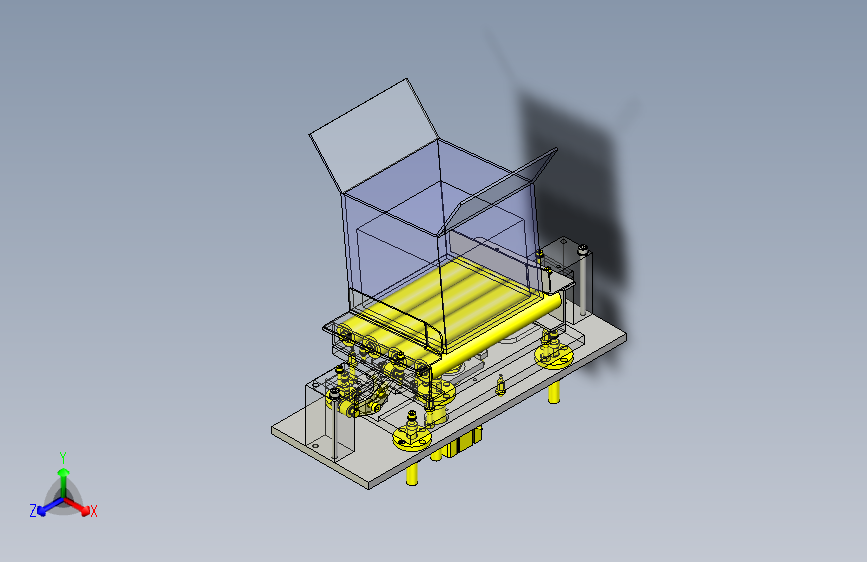 一款使用连杆的挡块解除机构3D模型