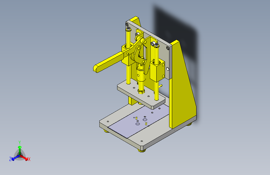 一款手动简易开孔夹具3D模型