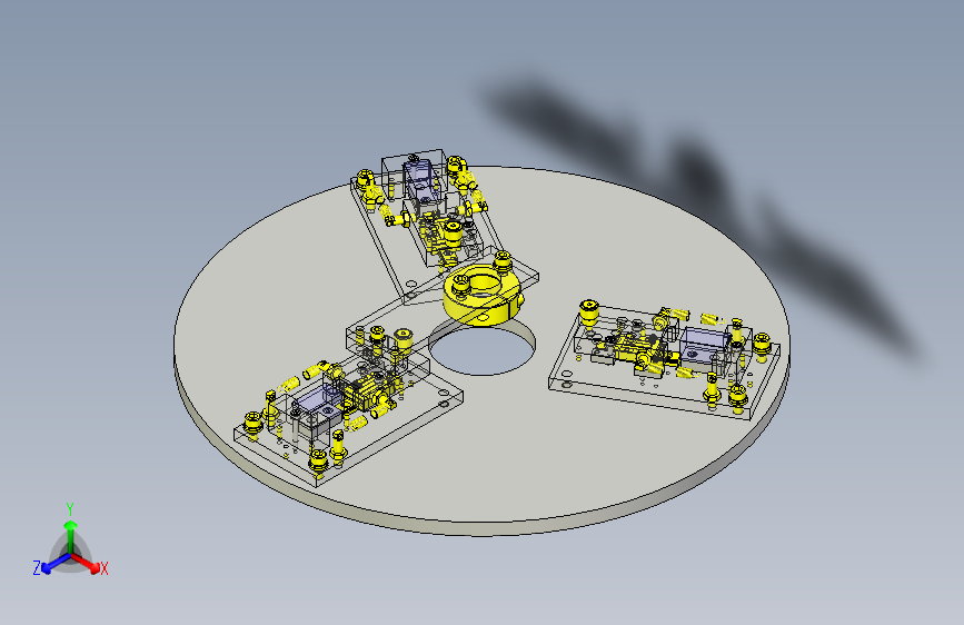 一款凸轮驱动式工件夹紧解除机构3D模型