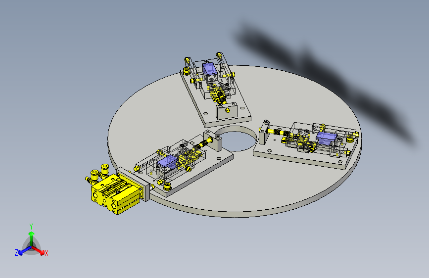 一款外部驱动式工件夹紧解除机构3D模型