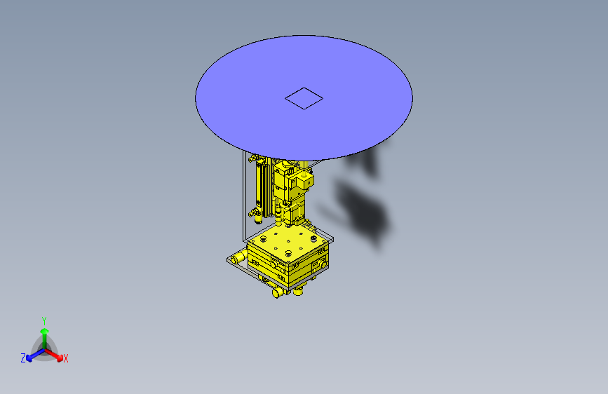 一款芯片顶出机构3D模型