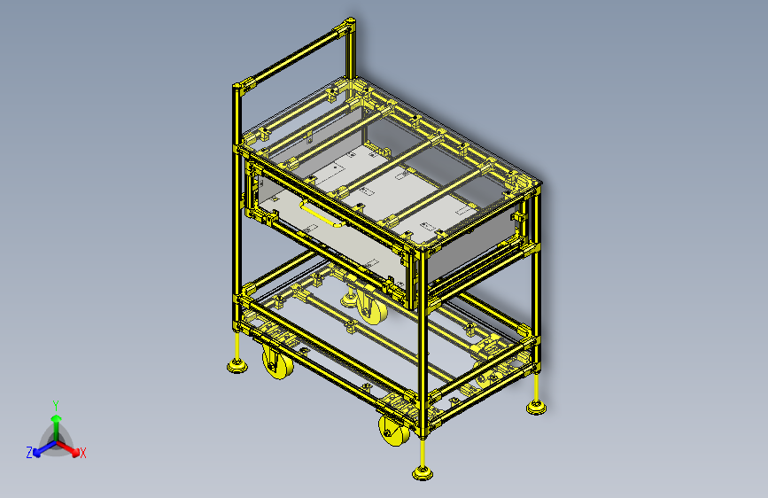 一款型材移动作业台3D模型