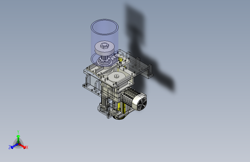 一款研磨升降旋转机构3D模型