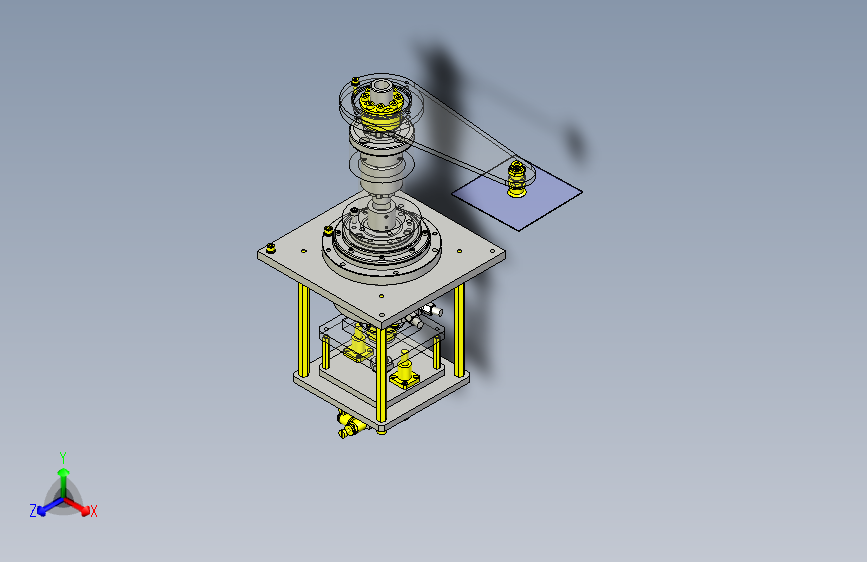 一款中空马达简易旋转升降3D模型