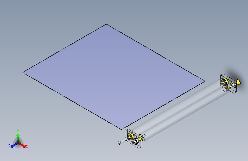 一款装卸式自由滚轮3D模型