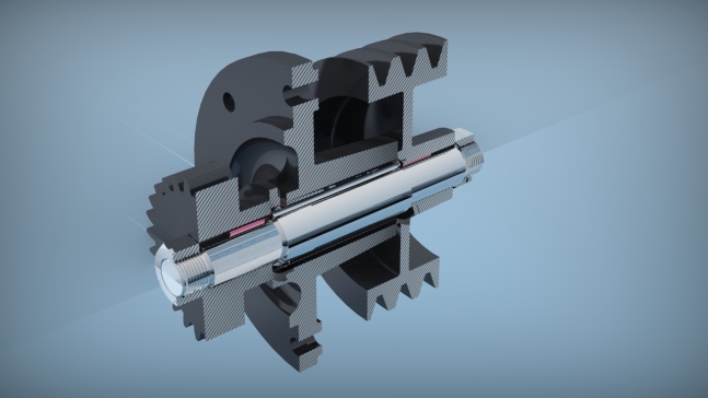 G076745-Simple Pulley,belt and gear mechanism for engineering drawing practice=齿轮变速箱减速机差速器