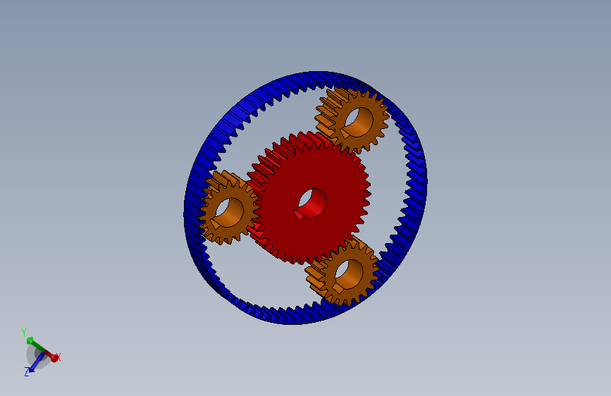 G076780-SolidWorks练习用行星齿轮组件=齿轮变速箱减速机差速器