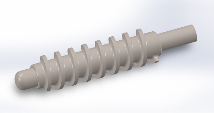 G076789-SolidWorks中的蜗杆轴=齿轮变速箱减速机差速器