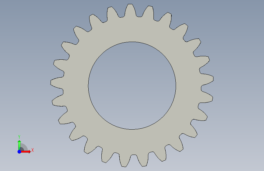 G076839-spur gear:直齿轮 (39)=齿轮变速箱减速机差速器 正面视图