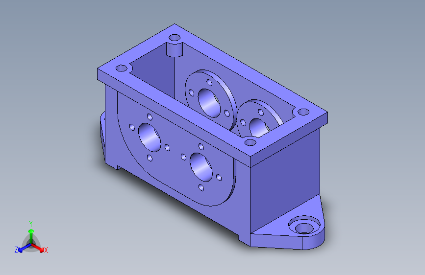 G076900-Studycadcam 3D CAD Exercise 859_Gear Box Body_ Cuerpo de Caja de Cambios_Autodesk Inventor Pro=齿轮变速箱减速机差速器