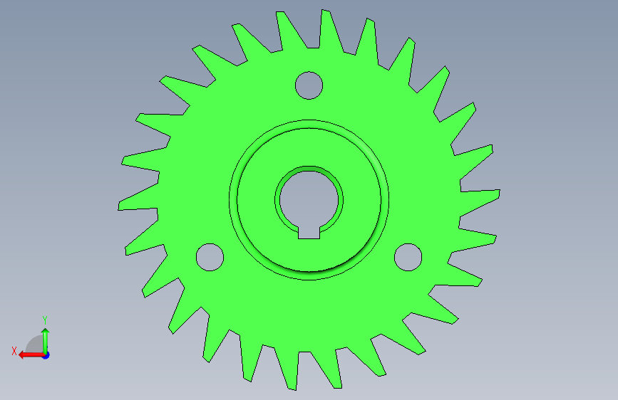 G076903-Studycadcam 3D CAD 练习 662_齿轮_齿条_ Autodesk Inventor Pro=齿轮变速箱减速机差速器 背面视图