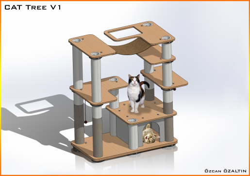 猫树 3D 模型 solidworks CatTree