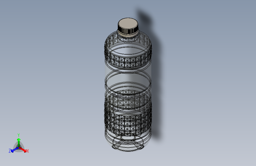 G045353-塑料瓶（钻石图案）600毫升=集装箱容器