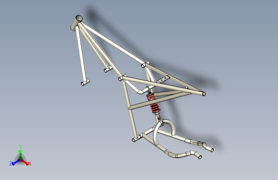 G056221-使用SolidWorks的3D+CAD建模进行概念摩托车底盘设计=车架底盘悬架悬挂