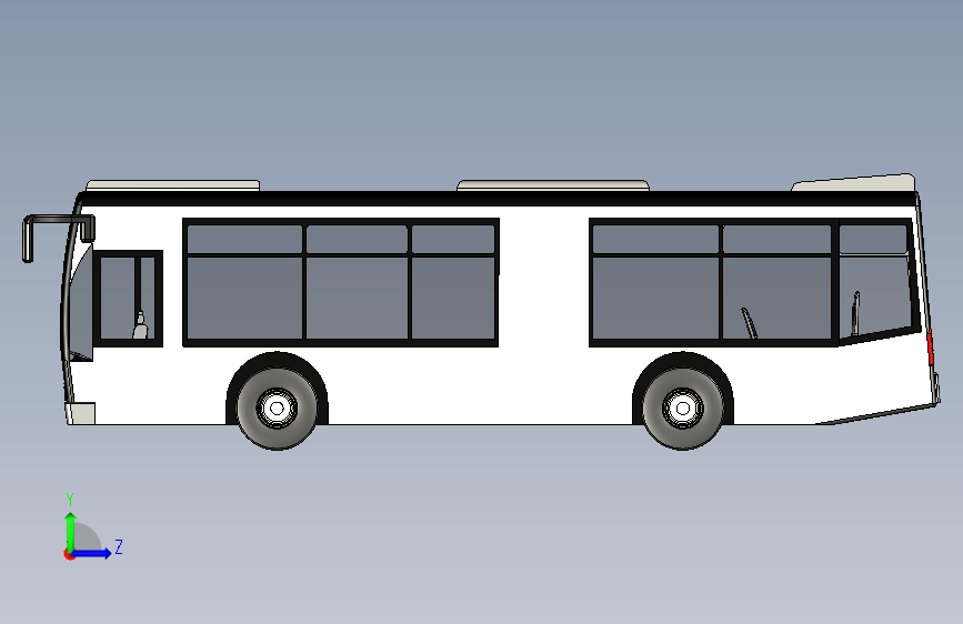 G057248-Solidworks,+巴士=巴士大巴汽车 左侧视图
