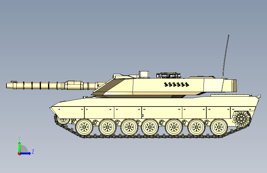 G057567-A2+MBT(虚构)=坦克装甲车 左侧视图